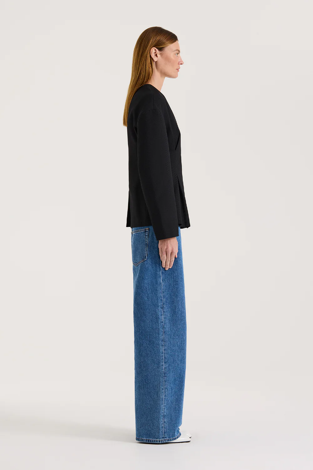 Farah Collarless Blazer - Image 3