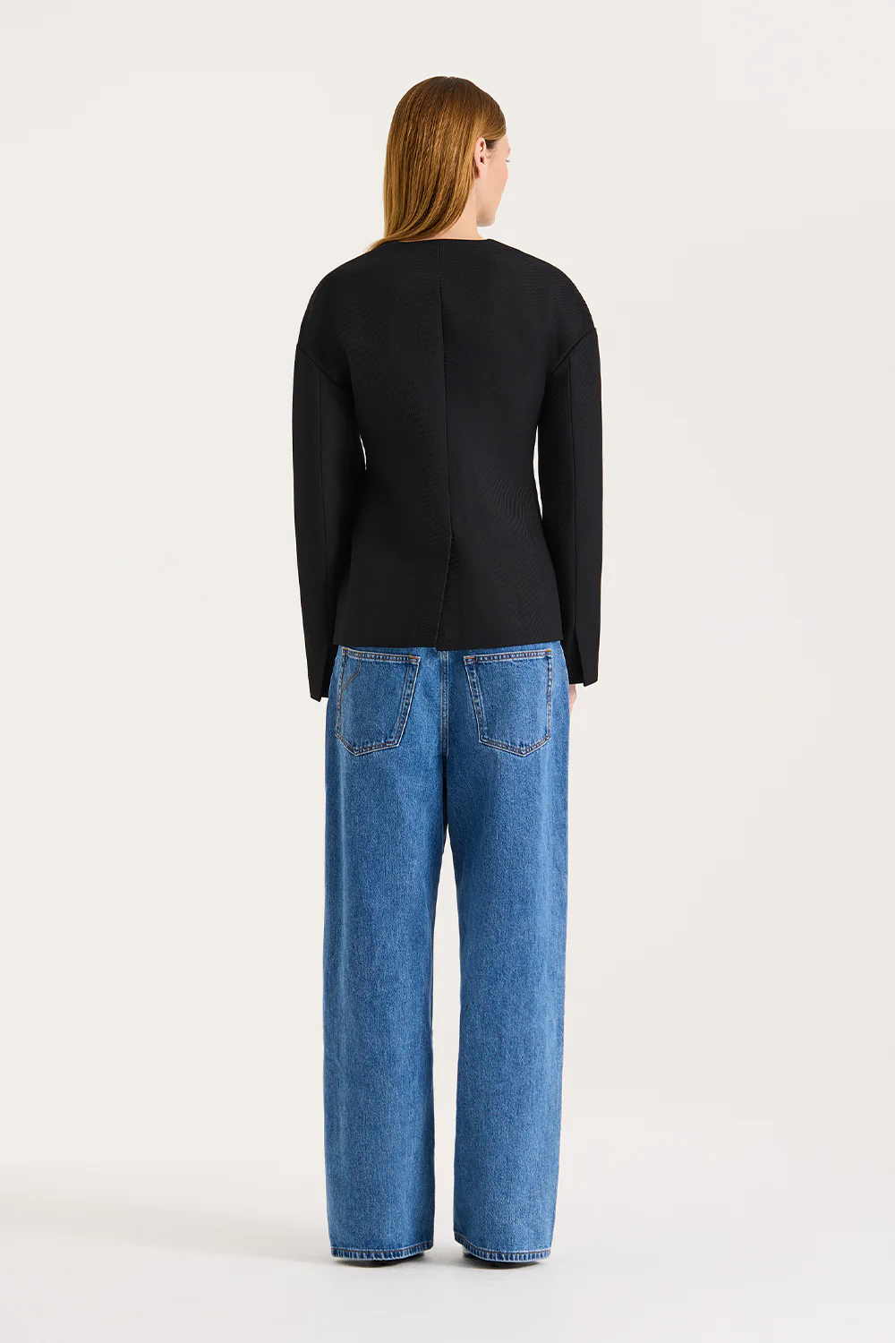 Farah Collarless Blazer - Image 4