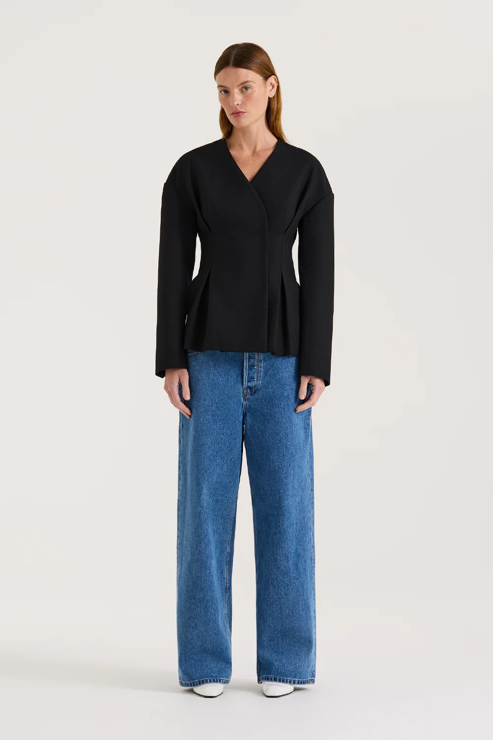 Farah Collarless Blazer - Image 5