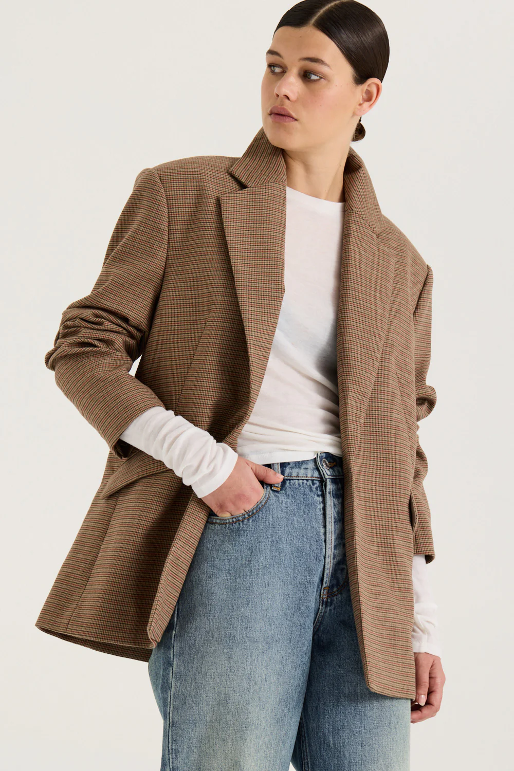 Ornella Checked Blazer - Image 5