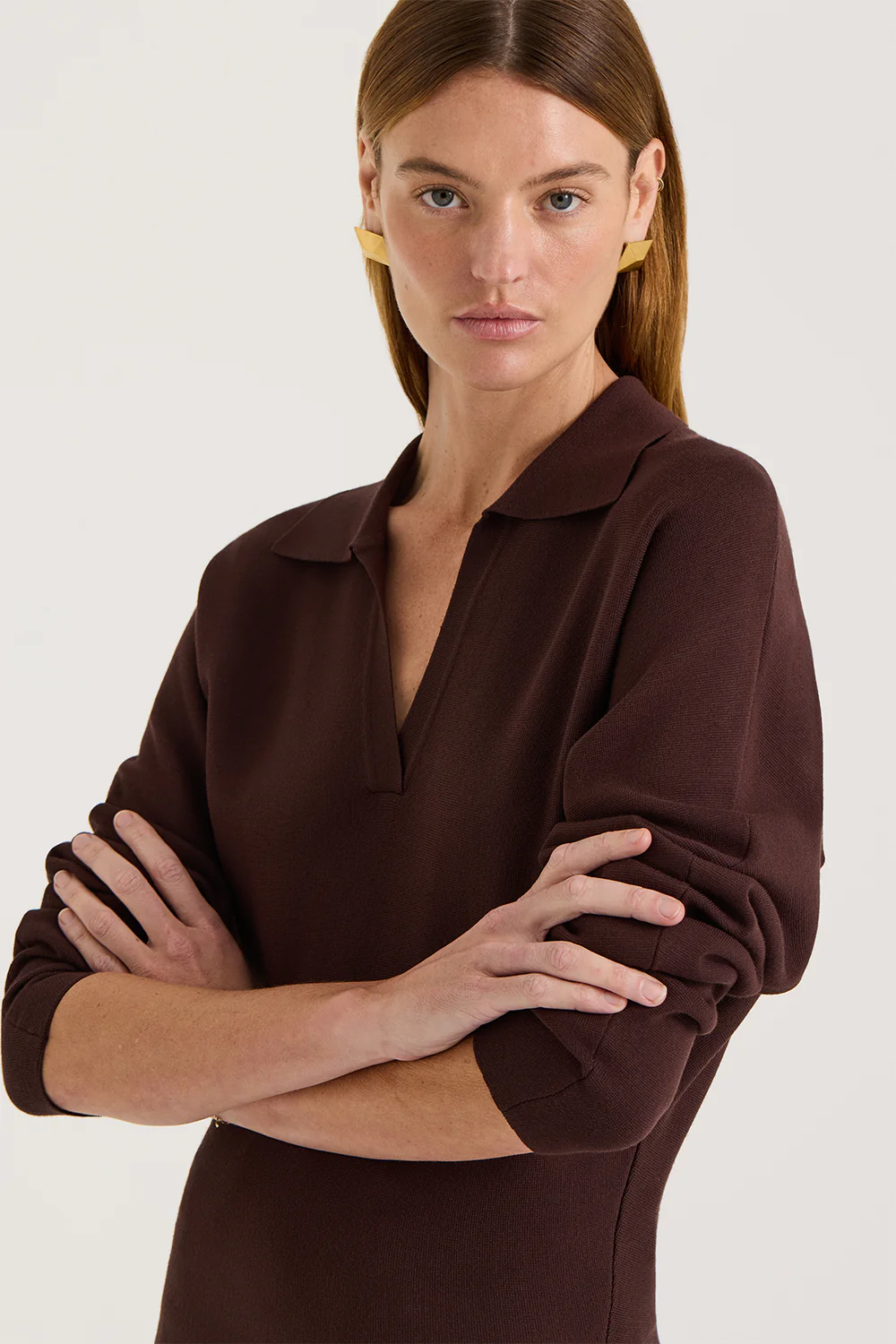 Zeya Long Sleeve Polo Top - Image 2