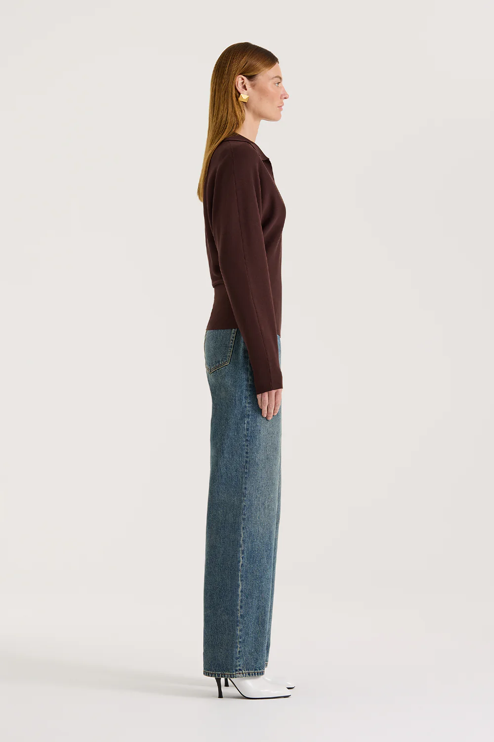 Zeya Long Sleeve Polo Top - Image 3